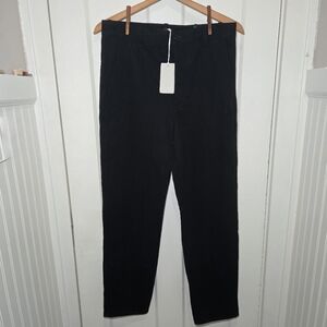 NWT COS Women's Straight Leg‎ Trousers Size 6 Black Organic Cotton Corpcore